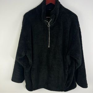 Express Faux Fur Zip Front Fleece Size M